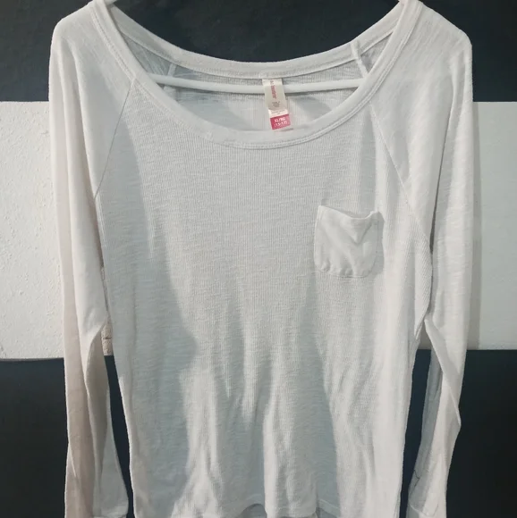 No Boundaries Women Pocket Basic Long Sleeve Shirt - Picture 2 of 8